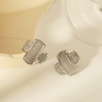 1 Pair Vintage Style Simple Style S Shape Geometric Plating 304 Stainless Steel 18K Gold Plated Ear Studs main image 4