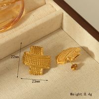 1 Pair Vintage Style Simple Style S Shape Geometric Plating 304 Stainless Steel 18K Gold Plated Ear Studs sku image 4