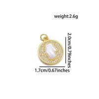 1 Piece 20*15mm 20*17mm 22*14mm Copper Shell Zircon 18K Gold Plated Palm Eye Polished Pendant main image 3
