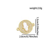 1 Piece 20*15mm 20*17mm 22*14mm Copper Shell Zircon 18K Gold Plated Palm Eye Polished Pendant main image 6