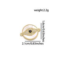 1 Piece 20*15mm 20*17mm 22*14mm Copper Shell Zircon 18K Gold Plated Palm Eye Polished Pendant main image 4