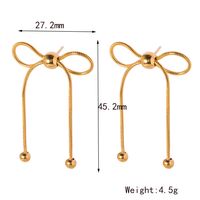 1 Pair Basic Sweet Commute Bow Knot Plating 304 Stainless Steel 18K Gold Plated Ear Studs sku image 4