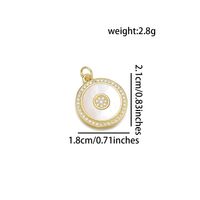 1 Piece 18 * 21mm 20 * 23mm 21 * 23mm Copper Shell Zircon 18K Gold Plated Star Moon Polished Pendant main image 2