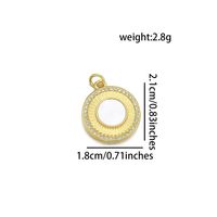 1 Piece 18 * 21mm 20 * 23mm 21 * 23mm Copper Shell Zircon 18K Gold Plated Star Moon Polished Pendant main image 8