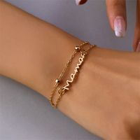 Wholesale Jewelry Elegant MAMA Simple Style Letter Alloy Copper Plating Bracelets main image 1