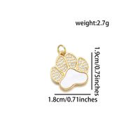 1 Piece 20*15mm 20*20mm 20 * 23mm Copper Shell Zircon 18K Gold Plated Heart Shape Butterfly Polished Pendant main image 5