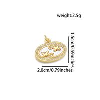 1 Piece 20*15mm 20*20mm 20 * 23mm Copper Shell Zircon 18K Gold Plated Heart Shape Butterfly Polished Pendant main image 8