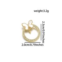 1 Piece 20*15mm 20*20mm 20 * 23mm Copper Shell Zircon 18K Gold Plated Heart Shape Butterfly Polished Pendant main image 7