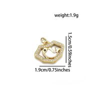 1 Piece 20*15mm 20*20mm 20 * 23mm Copper Shell Zircon 18K Gold Plated Heart Shape Butterfly Polished Pendant sku image 1