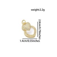 1 Piece 16 * 19mm 18 * 21mm 24*16mm Copper Shell Zircon Letter Heart Shape Polished Pendant sku image 3