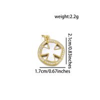 1 Piece 18 * 20mm 21 * 18mm 23 * 25mm Copper Shell Zircon 18K Gold Plated Star Polished Pendant sku image 3