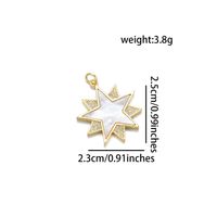 1 Piece 18 * 20mm 21 * 18mm 23 * 25mm Copper Shell Zircon 18K Gold Plated Star Polished Pendant sku image 6