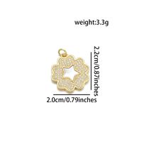 1 Piece 18 * 20mm 21 * 18mm 23 * 25mm Copper Shell Zircon 18K Gold Plated Star Polished Pendant main image 2