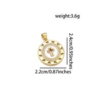 1 Piece 16*24mm 19 * 29mm 22*33mm Copper Shell Zircon 18K Gold Plated Cross Polished Pendant main image 3