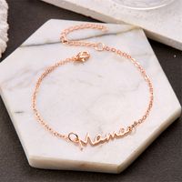 Wholesale Jewelry Elegant MAMA Simple Style Letter Alloy Copper Plating Bracelets sku image 1