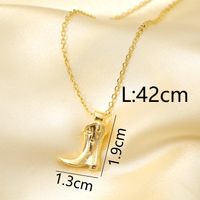 Wholesale IG Style Baroque Style Modern Style Boots Copper Imitation Gold Plated Pendant Necklace sku image 1