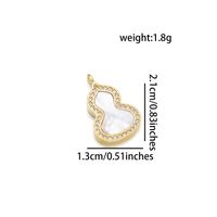 1 Piece 13 * 21mm 20*19mm 27*10mm Copper Shell Zircon 18K Gold Plated Geometric Sector Lock Polished Pendant sku image 7