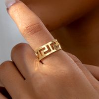 IG Style Simple Style Solid Color Alloy Wholesale Open Rings main image 3