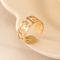 IG Style Simple Style Solid Color Alloy Wholesale Open Rings main image 4