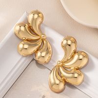 1 Pair Simple Style Classic Style Commute Petal Alloy Drop Earrings main image 5