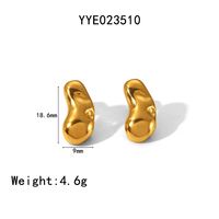 Edelstahl 304 18 Karat Vergoldet Basic Moderner Stil Klassischer Stil Überzug Erbse Ohrringe Halskette main image 3