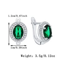 Elegant Lady Streetwear Geometric Round Oval White Gold Plated Zircon Sterling Silver Wholesale Earrings Necklace Jewelry Set main image 2