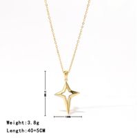 304 Stainless Steel Titanium Steel 18K Gold Plated Elegant Simple Style Plating Solid Color Pendant Necklace main image 2