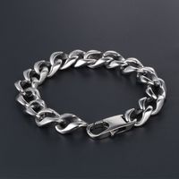 Gothic Punk Cool Style Solid Color 304 Stainless Steel Men's Bracelets sku image 11