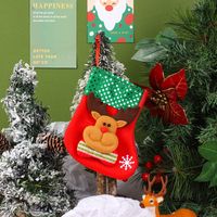 Christmas Cute Snowman Elk Nonwoven Party Hanging Ornaments 1 Piece sku image 3