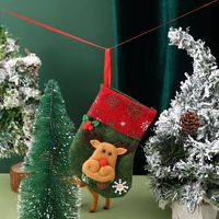 Christmas Cute Snowman Elk Nonwoven Party Hanging Ornaments 1 Piece sku image 19