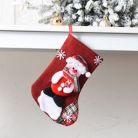 Christmas Cute Santa Claus Snowman Nonwoven Party Christmas Socks 1 Piece sku image 22