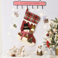 Christmas Cute Santa Claus Snowman Nonwoven Party Christmas Socks 1 Piece sku image 41