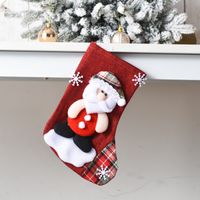 Christmas Cute Santa Claus Snowman Nonwoven Party Christmas Socks 1 Piece sku image 21