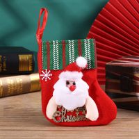Christmas Cute Santa Claus Snowman Nonwoven Party Christmas Socks sku image 17