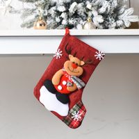 Christmas Cute Santa Claus Snowman Nonwoven Party Christmas Socks 1 Piece sku image 23