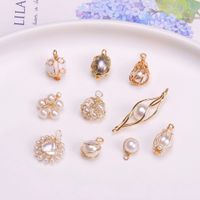 1 Piece Artificial Pearl Artificial Pearls 14K Gold Plated Color Block Pendant main image 1