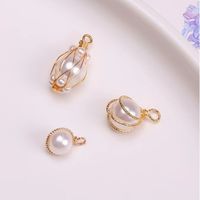 1 Piece Artificial Pearl Artificial Pearls 14K Gold Plated Color Block Pendant main image 7
