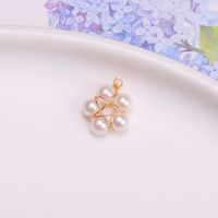 1 Piece Artificial Pearl Artificial Pearls 14K Gold Plated Color Block Pendant sku image 5