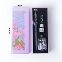 Fashion Starry Sky Signature Crystal Student Water Glass Dipping Ink Pen 1 Set sku image 3
