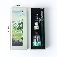 Fashion Starry Sky Signature Crystal Student Water Glass Dipping Ink Pen 1 Set sku image 4