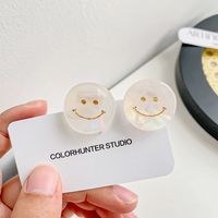 Cartoon Style Smiley Face Acetic Acid Sheets Printing Hair Clip sku image 2