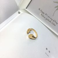 Kupfer Vergoldet Dame Überzug Geometrisch Offener Ring sku image 3