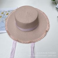 Women's Pastoral Simple Style Solid Color Bowknot Big Eaves Straw Hat sku image 26