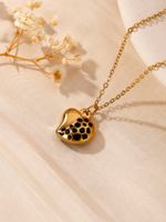 304 Stainless Steel 18K Gold Plated Hawaiian Vacation Tropical Plating Animal Heart Shape Shell Pendant Necklace sku image 10