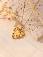 304 Stainless Steel 18K Gold Plated Hawaiian Vacation Tropical Plating Animal Heart Shape Shell Pendant Necklace sku image 6