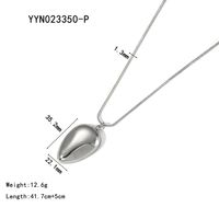 304 Stainless Steel 18K Gold Plated Basic Modern Style Polishing Plating Geometric Solid Color Pendant Necklace sku image 4