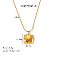 304 Stainless Steel 18K Gold Plated Basic Modern Style Polishing Plating Geometric Solid Color Pendant Necklace sku image 6