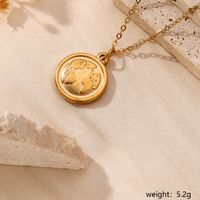 304 Stainless Steel 18K Gold Plated Hawaiian Marine Style Beach Plating Animal Moon Butterfly Pendant Necklace main image 10