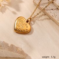 304 Stainless Steel 18K Gold Plated Hawaiian Marine Style Beach Plating Animal Moon Butterfly Pendant Necklace main image 6