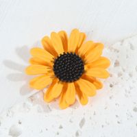 Cute Modern Style Sunflower Alloy Women's Brooches 1 Piece main image 3